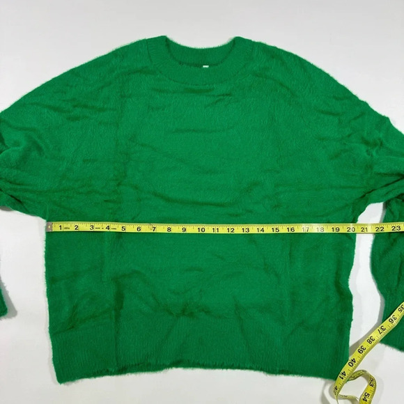 NWOT Aerie Flurry Crewneck Sweater Size XS Green - Picture 7 of 9